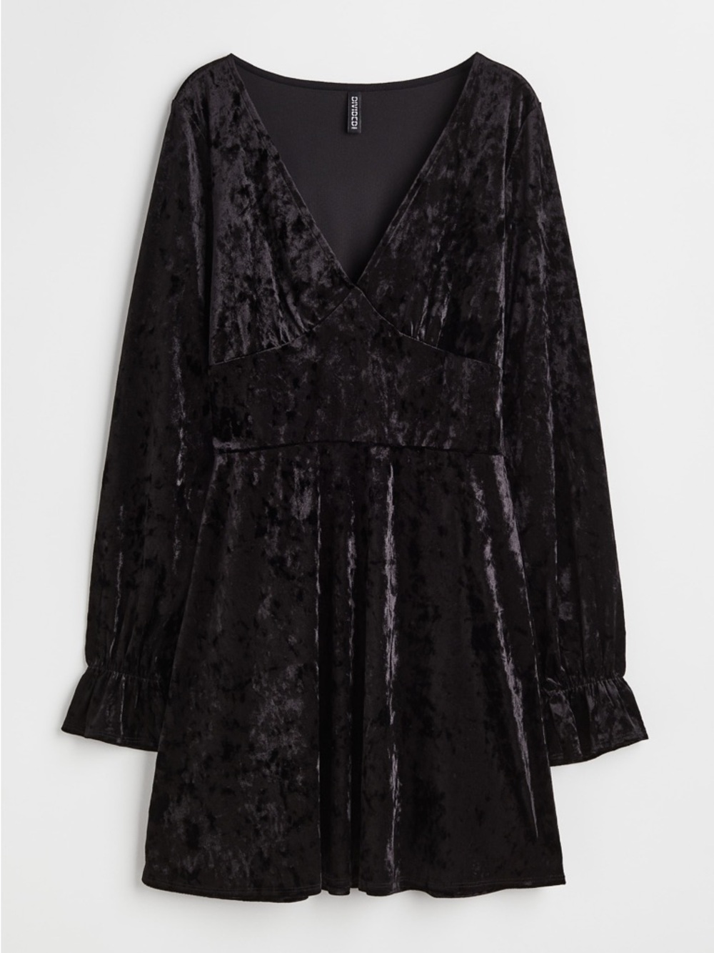 H&M CRUSHED VELOUR DRESS size L